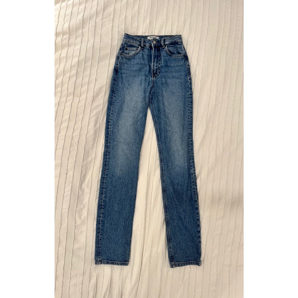 Reformation Lisa High Rise Straight Leg Jeans 24 Organic Cotton Sustainable Eco - Picture 11 of 15